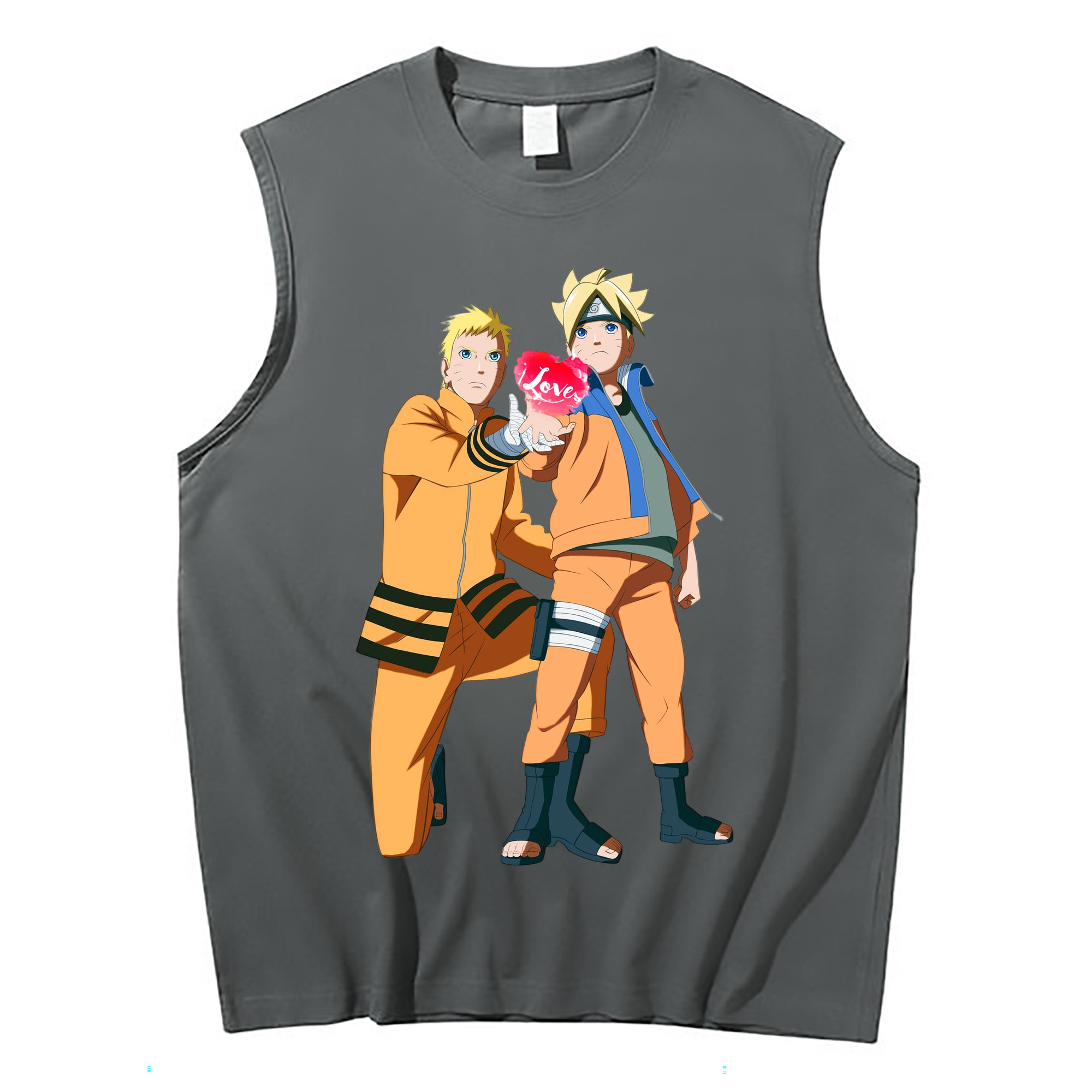 （画像用） NARUTO -ナルト- うずまき ボルト Uzumaki Boruto コットン100％タンクトップ（フロントプリント）